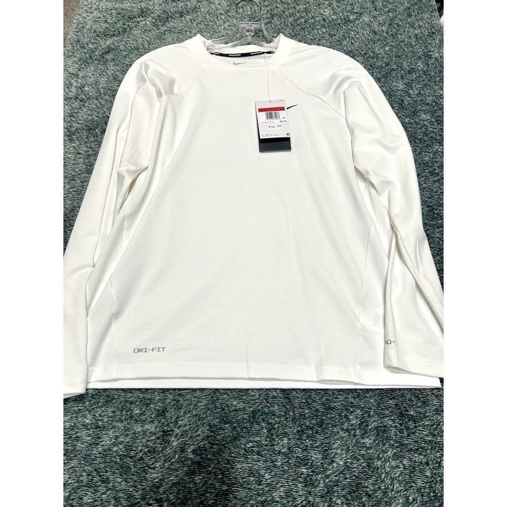 Nike Hydroguard Long Sleeve White Nessa386-100 Women's Size L (B8)